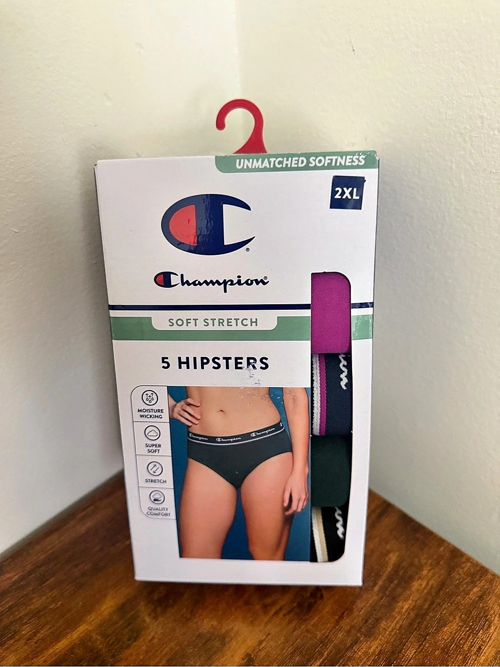 Champion Soft Stretch 5 Hipsters Black & Pink 5-Pack 2XL